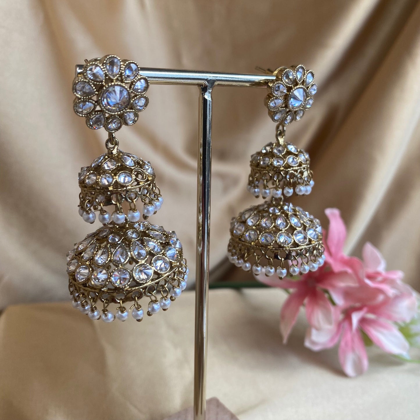 Jhumka Earrings Indian Style Earring/ Pakistani Fashion/ Fashion Jewellery/ Gift for Women