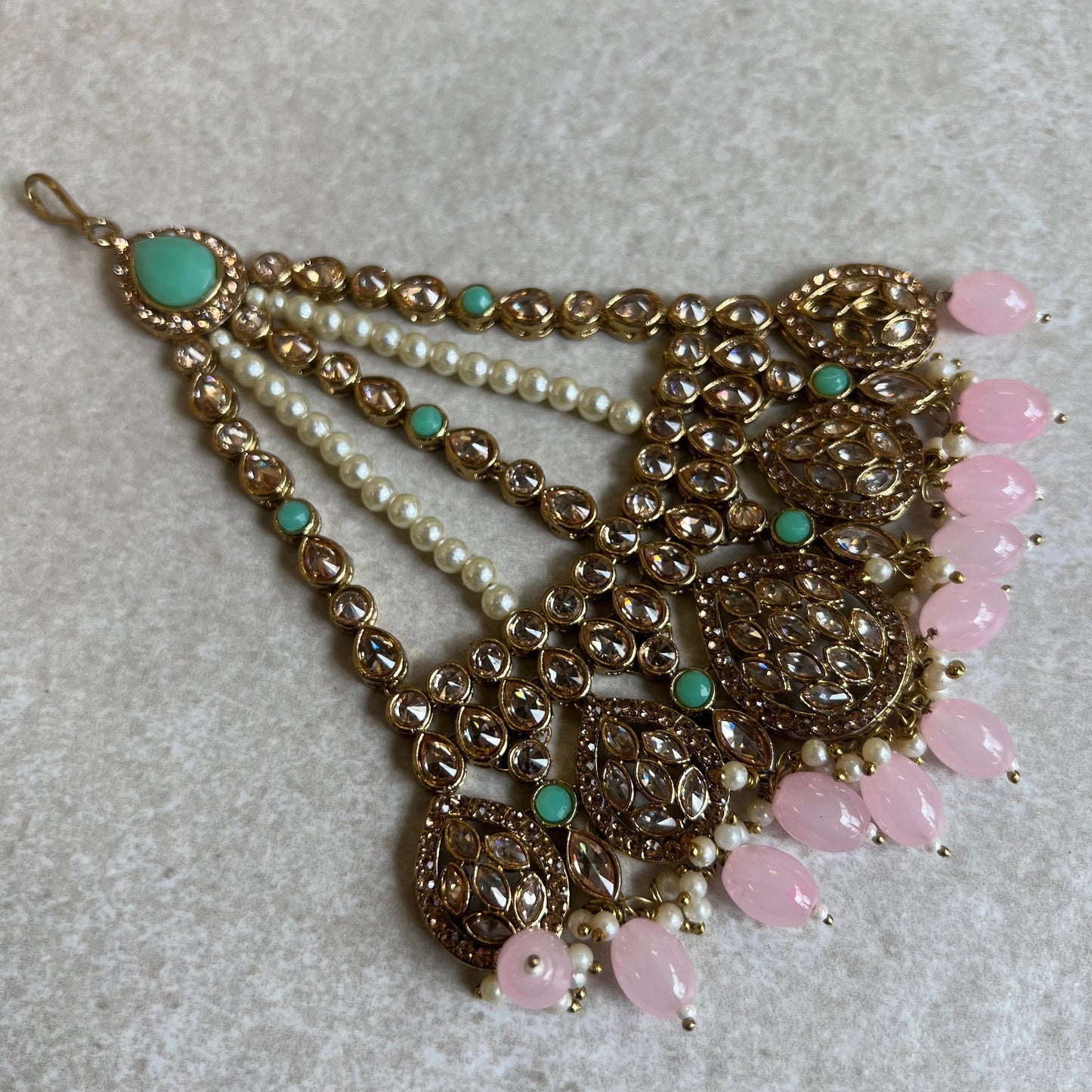 Pastels/Pink & Mint Jhumar/ Passa/ Indian/ Pakistani Style/Headpieces