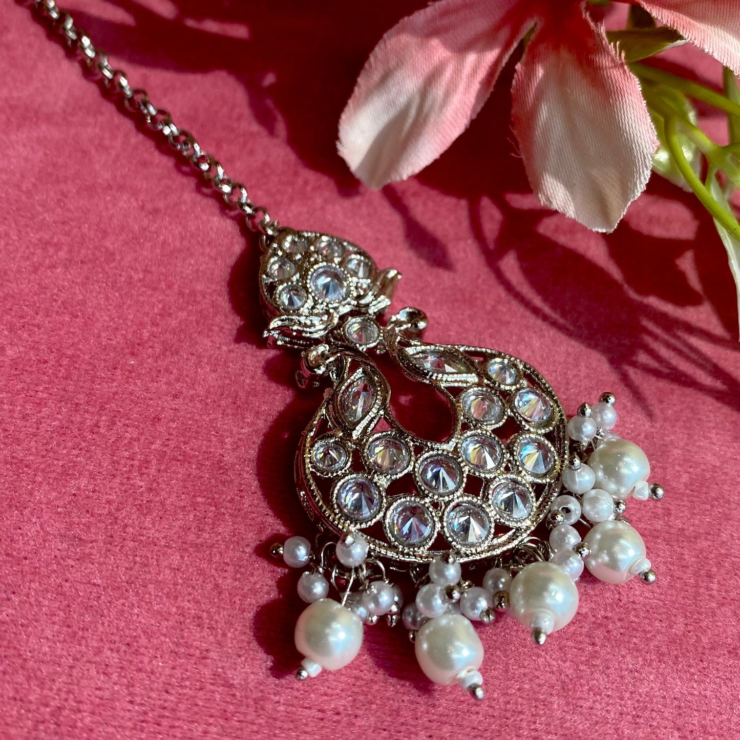 Silver Tikka/ Tikli/ Indian/ Pakistani Fashion Jewellery