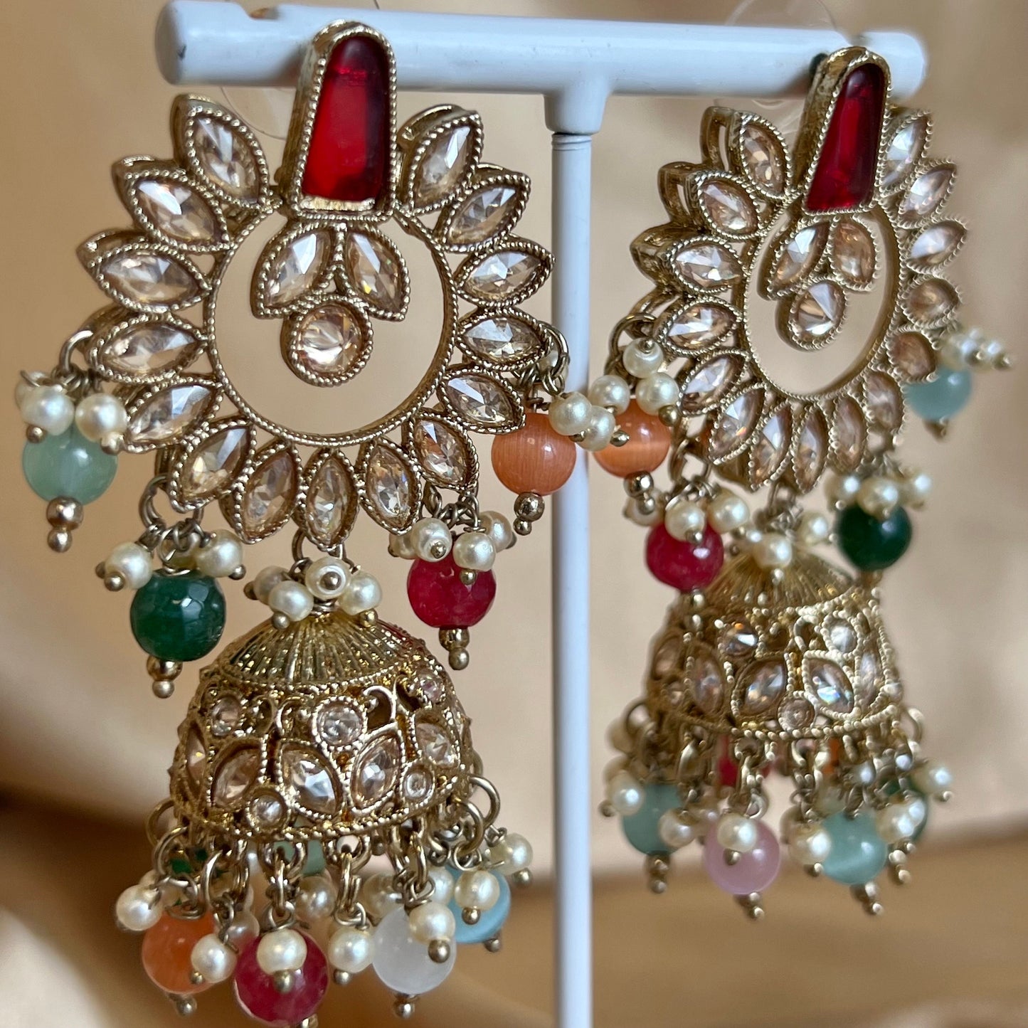 Crystal Earrings - Red/ Fashion Jewellery/ Gift for Women