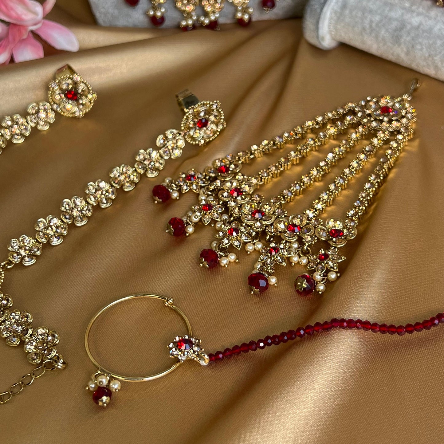 Maroon Full Bridal Set