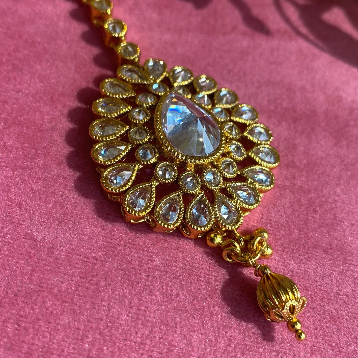 Gold Tikka/ Tikli/ Indian/ Pakistani Fashion Jewellery/ Maang Tikkas
