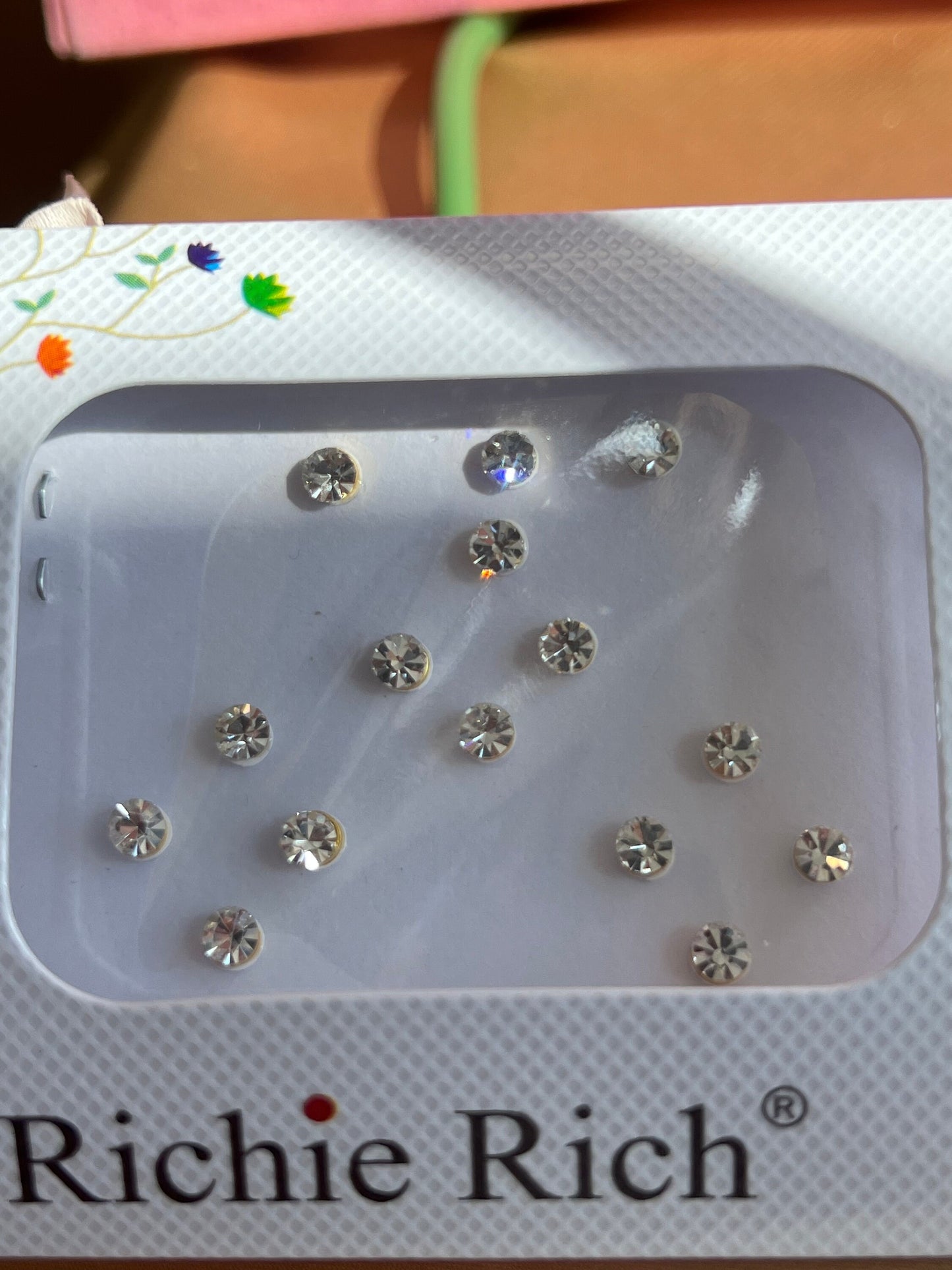 Clear Crystal Bindi Pack /Bindiya/ Chanlo/ Indian Accessory/ Forehead
