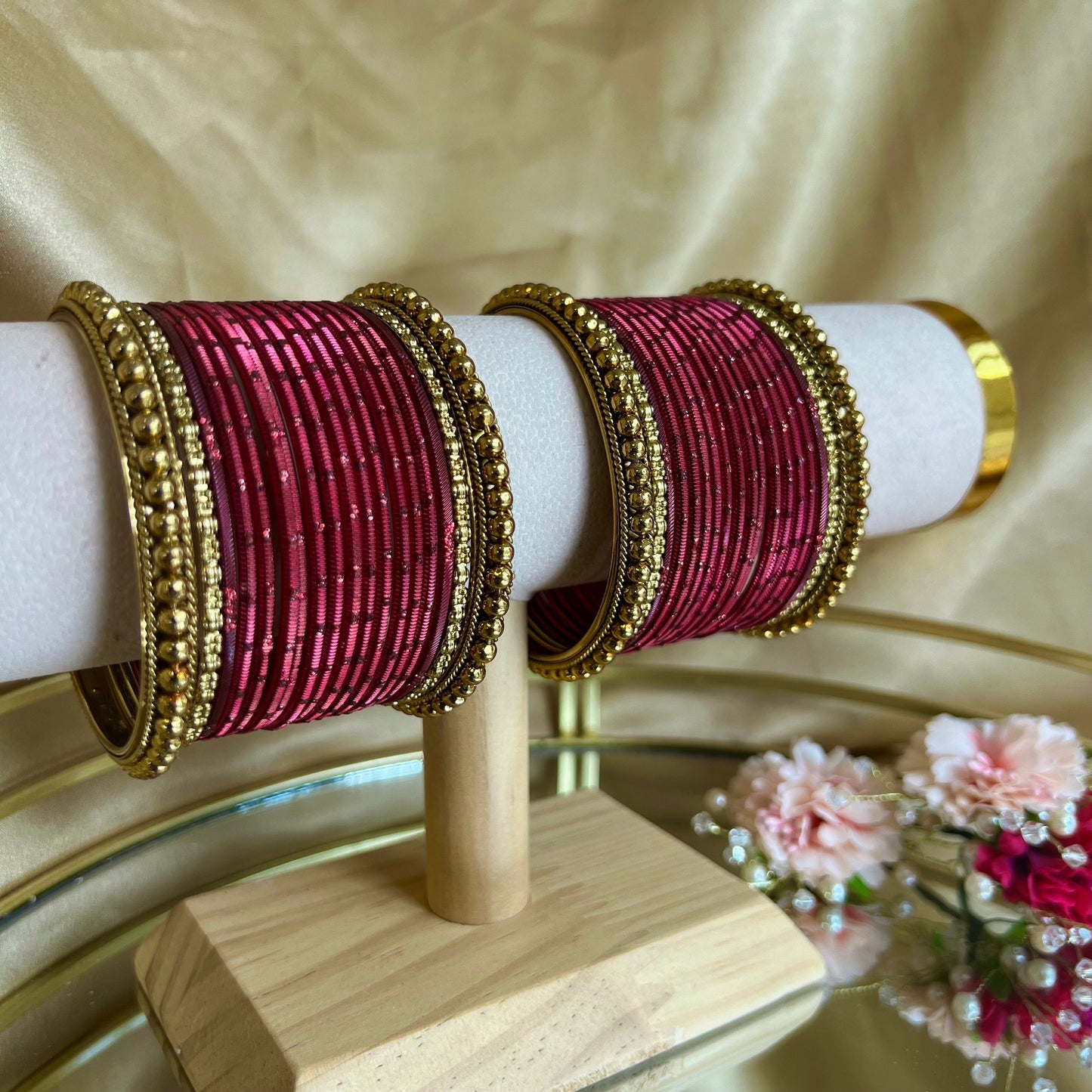 Crimson Bangle Set/Indian/ Pakistani/Jewelley/ Fashion Bracelet