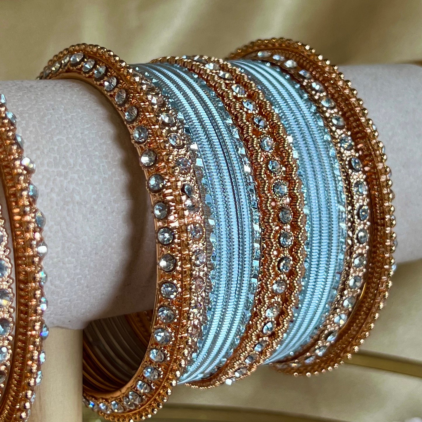 Rose Gold & Silver Bangle Set/Indian/ Pakistani/Jewelley/ Fashion Bracelet