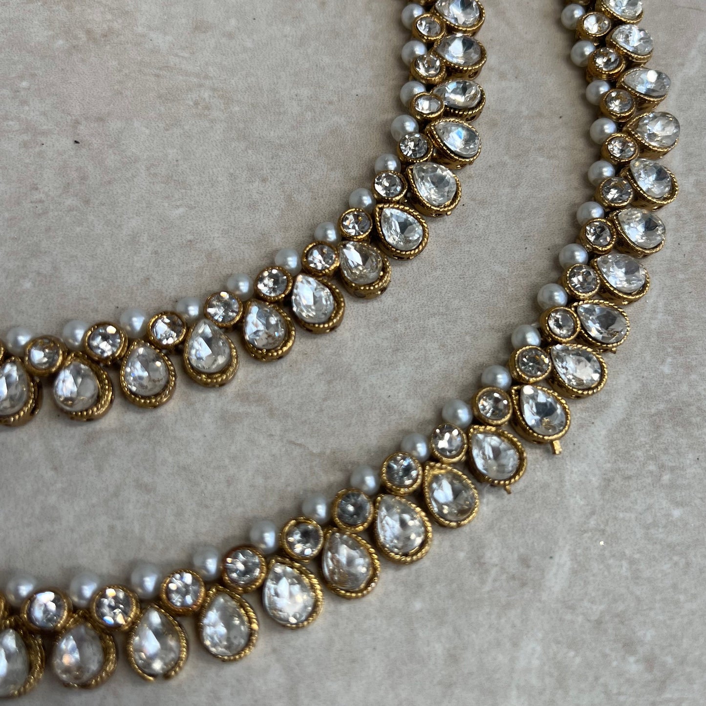 Anklets Clear- Rhinestones/Indian/ Pakistani Style Jhanjra/ Foot Accessory/Valentines gifts