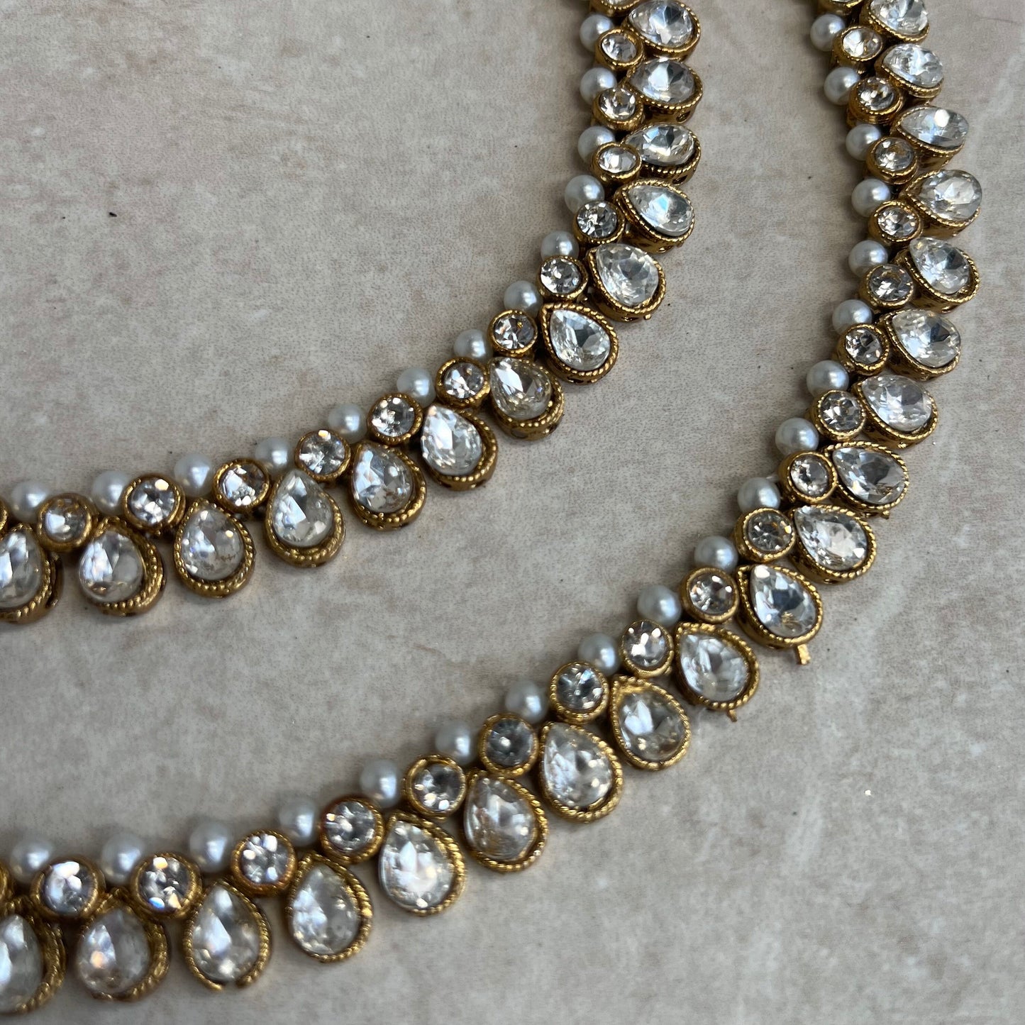 Anklets Clear- Rhinestones/Indian/ Pakistani Style Jhanjra/ Foot Accessory/Valentines gifts