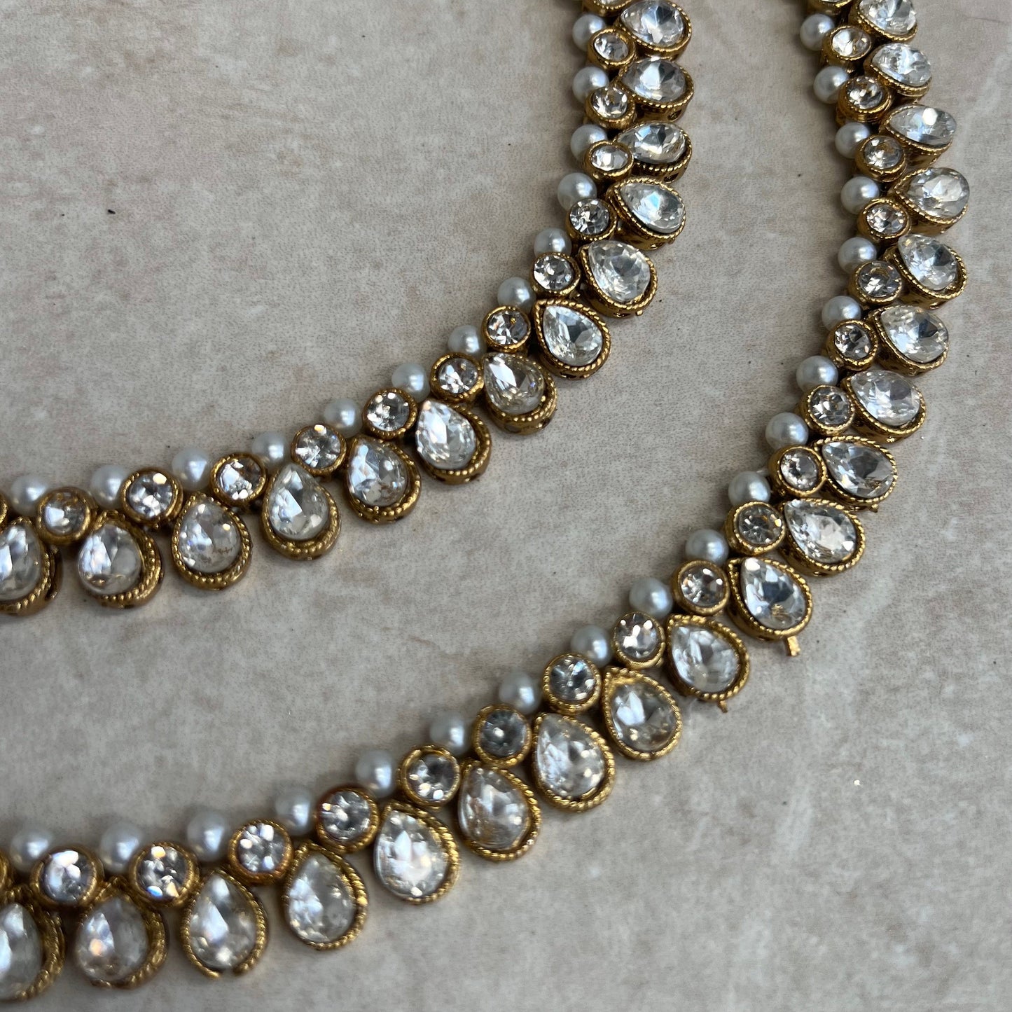 Anklets Clear- Rhinestones/Indian/ Pakistani Style Jhanjra/ Foot Accessory/Valentines gifts