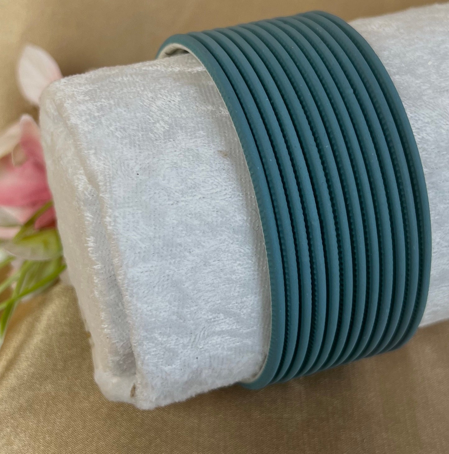 Teal Single Bangles - Set of 12 - Indian Bangles/Bracelets/Matte Bangles/Indian & Pakistani Jewellery