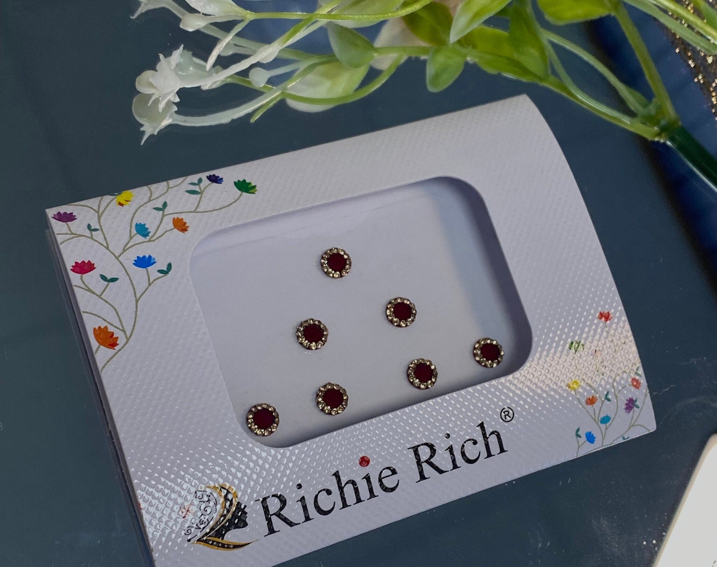 7 Multicolour Bindi Packs/Bindiya/ Chanlo/ Indian Accessory/Forehead