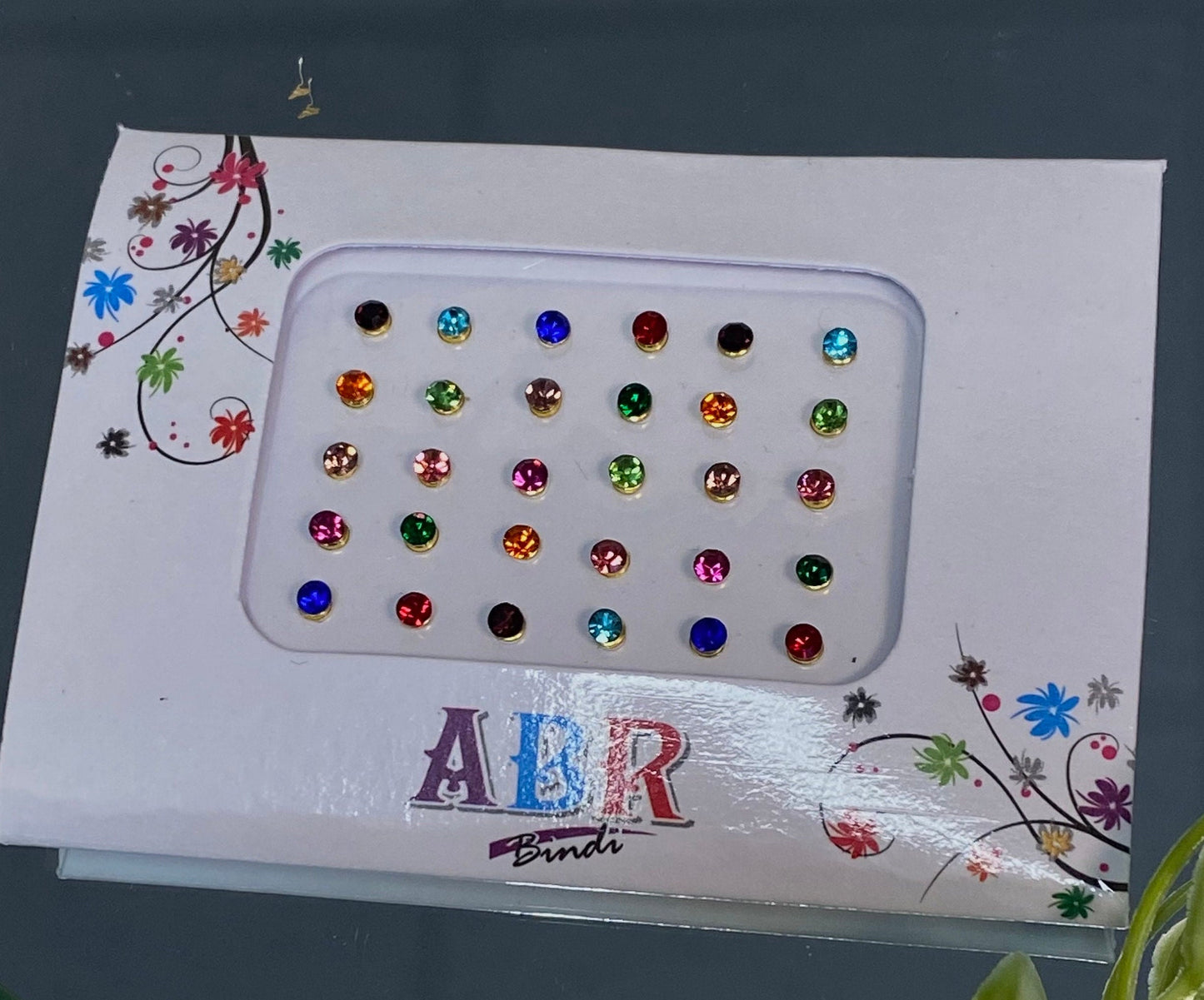 Multicolour Crystal Round Bindi Pack /Bindiya/ Chanlo/ Indian Accessory/ Forehead
