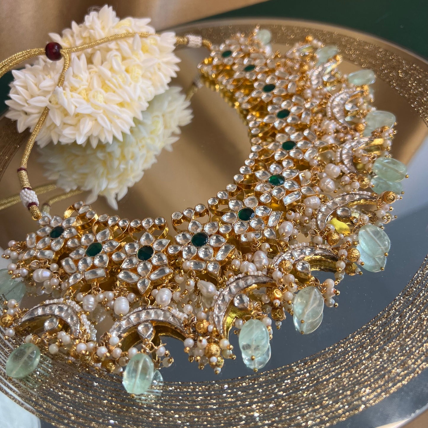 Real Kundan Bright Gold Choker Only/ Unique Style/ Indian/ Pakistani/Fashion Jewellery/ Gift for Women