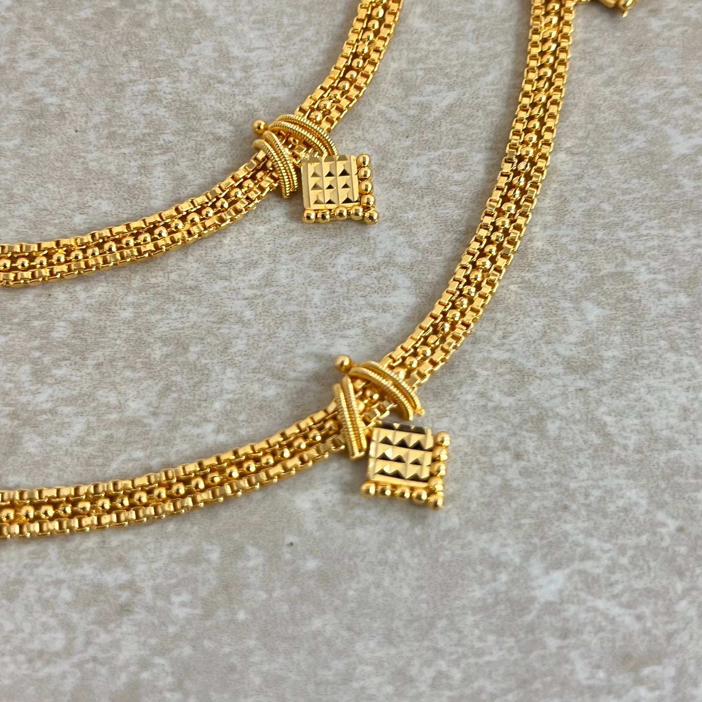 Anklets - Bright Gold/Indian/ Pakistani Style Jhanjra/ Foot Accessory/Valentines gifts