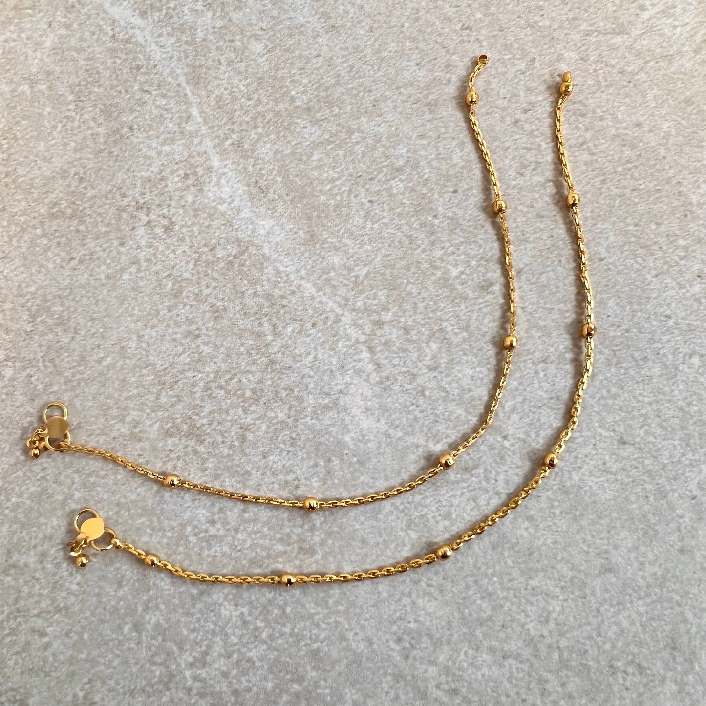 Anklets - Bright Gold/Indian/ Pakistani Style Jhanjra/ Foot Accessory/Valentines gifts