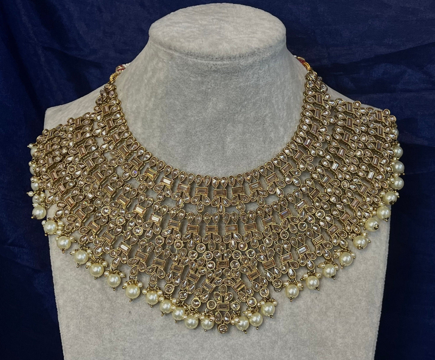 Champagne Bridal Necklace/ Unique Style/ Indian/ Pakistani/Fashion Jewellery/ Gift for Women