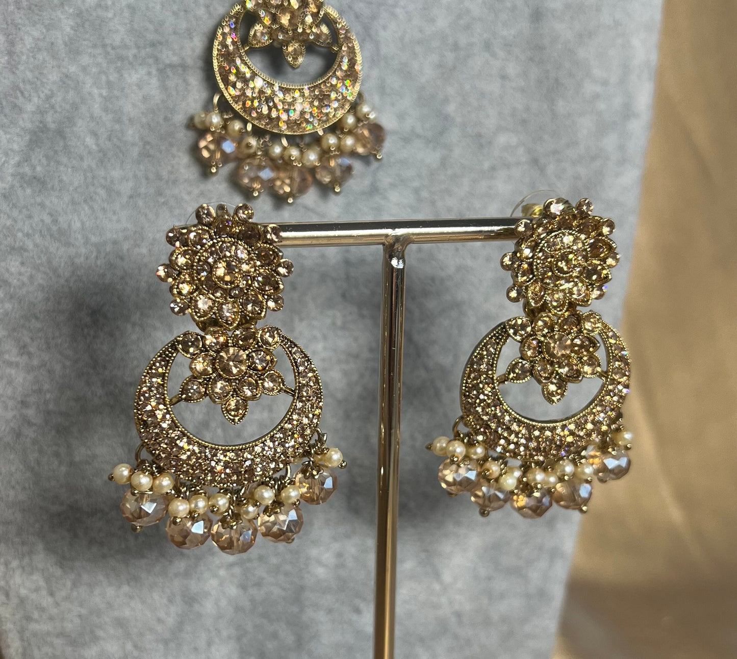 Antique Gold/Champagne Choker Set/ Unique Style/Champagne Choker/ Indian Jewellery/ Pakistani/Fashion Jewellery/ Gift for Women