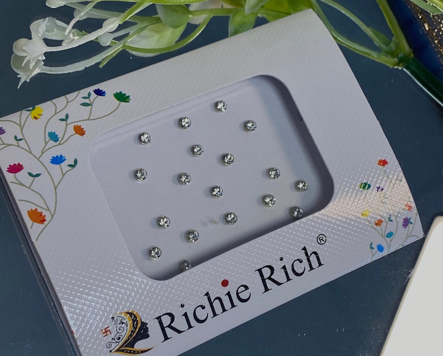 7 Multicolour Bindi Packs/Bindiya/ Chanlo/ Indian Accessory/Forehead