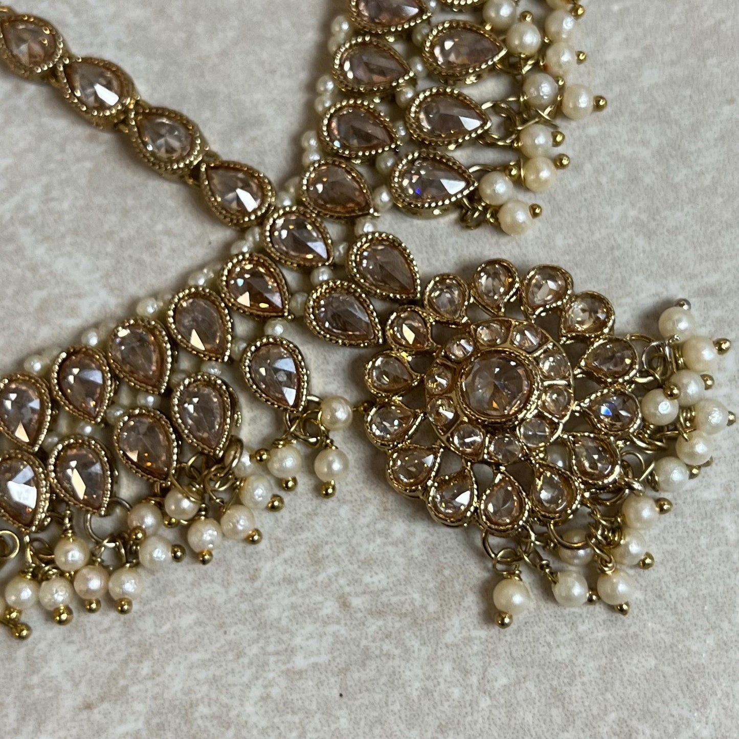 Antique Golden Mathapatti (Indian Headband)/Pakistani/Fashion Jewellery/ Bridal Forehead Jewellery Headpiece/Bollywood /phoolpatti