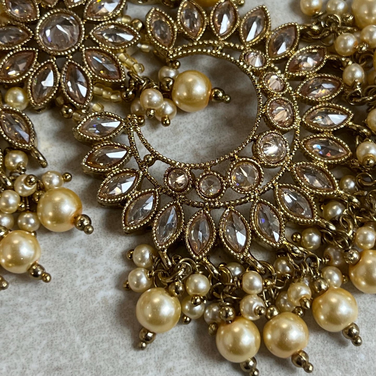 Antique Golden Mathapatti (Indian Headband)/Pakistani/Fashion Jewellery/ Bridal Forehead Jewellery Headpiece/Bollywood /phoolpatti