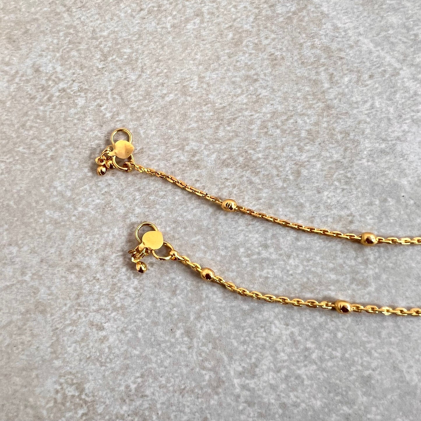 Anklets - Bright Gold/Indian/ Pakistani Style Jhanjra/ Foot Accessory/Valentines gifts
