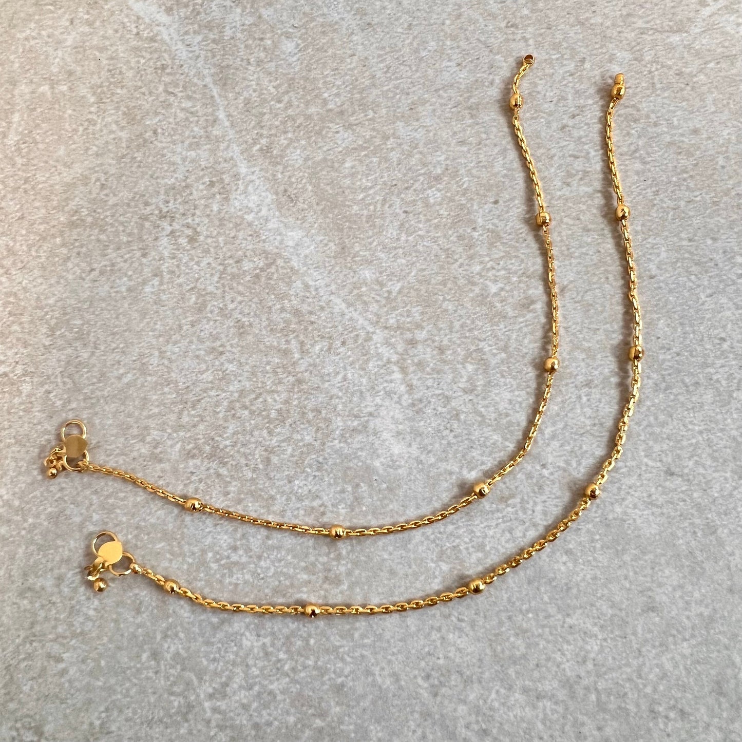 Anklets - Bright Gold/Indian/ Pakistani Style Jhanjra/ Foot Accessory/Valentines gifts