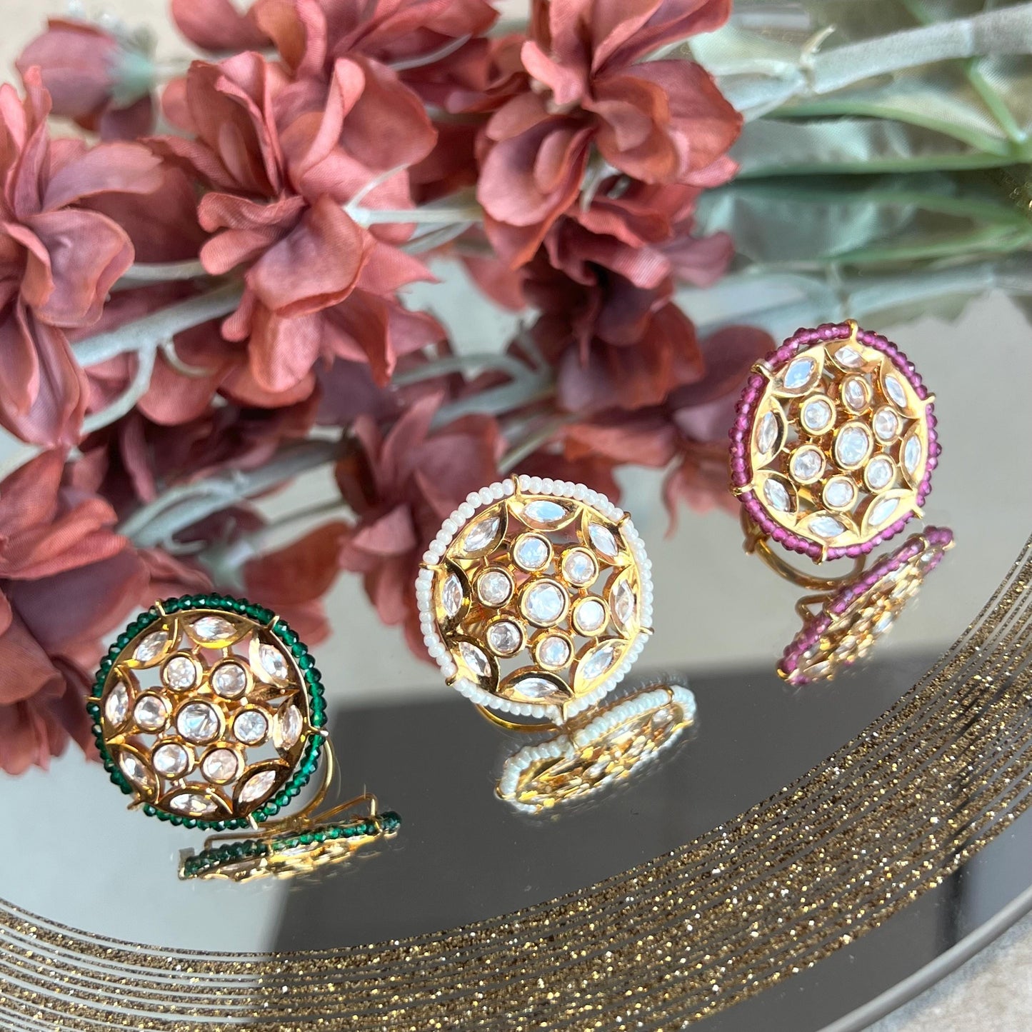 Clear Indian Ring/ Fashion Jewellery/ Gift for Women/Indian/Pakistani style