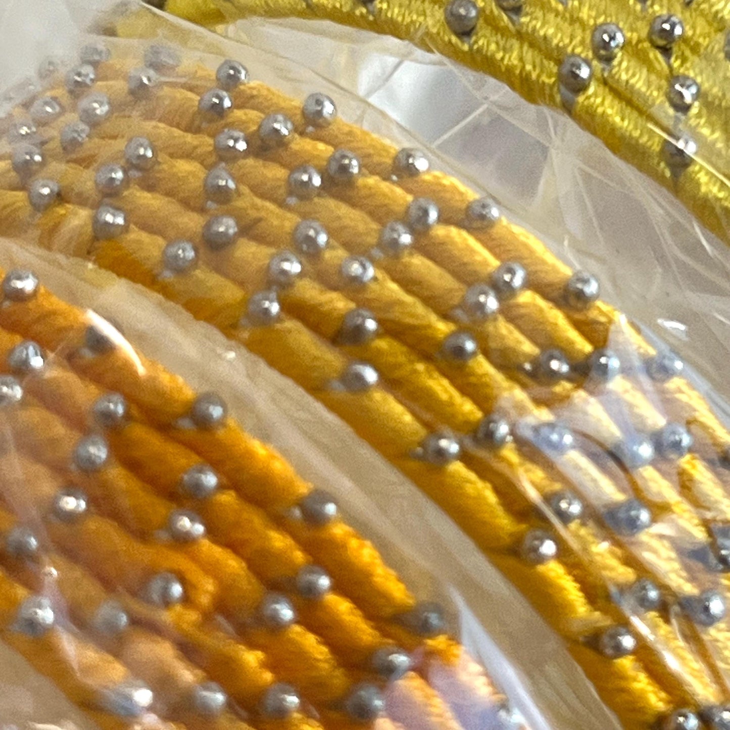 Yellow Shades/Thread Coloured Bangle Block/ Indian/ Pakistani Bangles/ 2.6 Small Bangles/ 6 single colours in pack