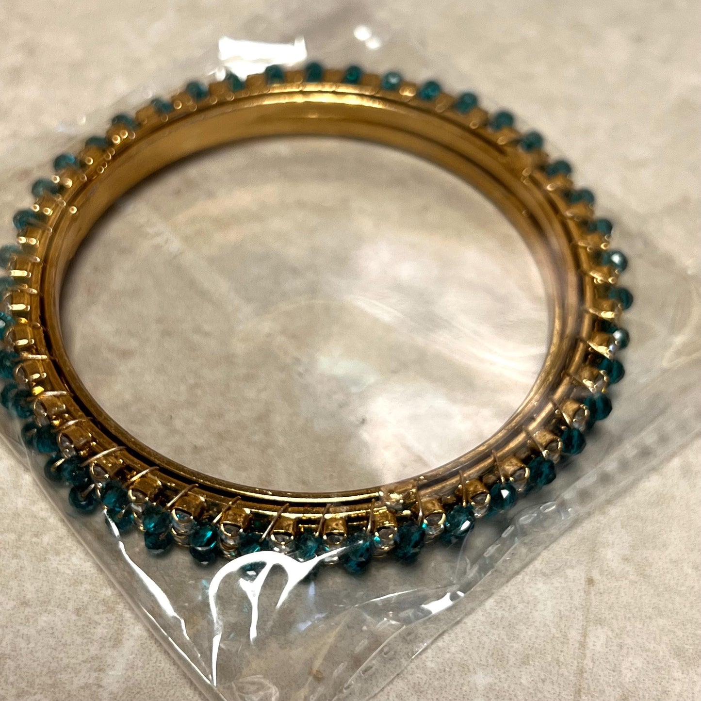 Set of 2 Rhinestone Bangles - Silver Base and Rhinestone ones Indian/ Pakistani/Jewelley/ Fashion Bracelet/2.6 only / Choose Colour