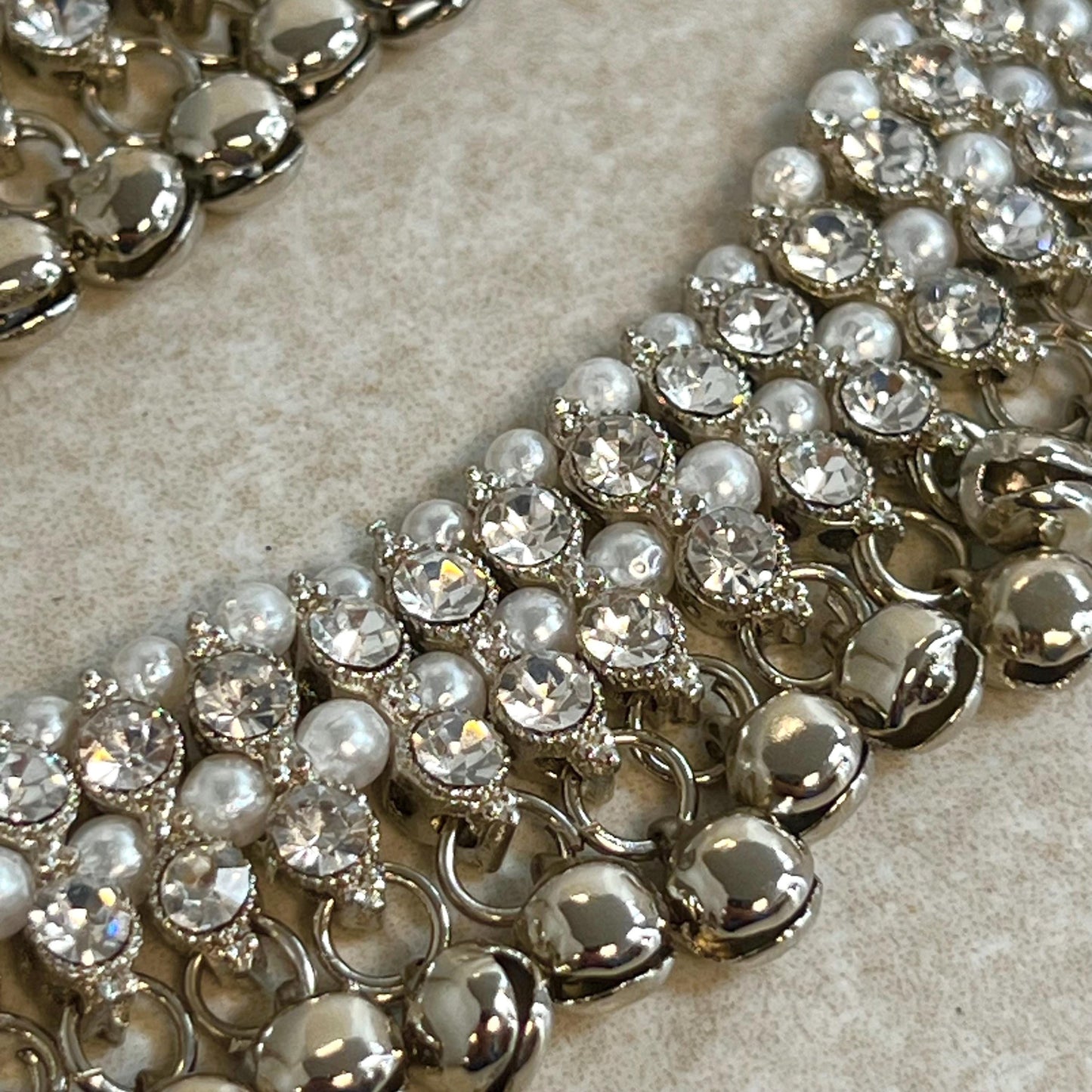 Anklets Silver Rhinstone/ Bell Detail /Indian/ Pakistani Style Jhanjra/ Foot Accessory