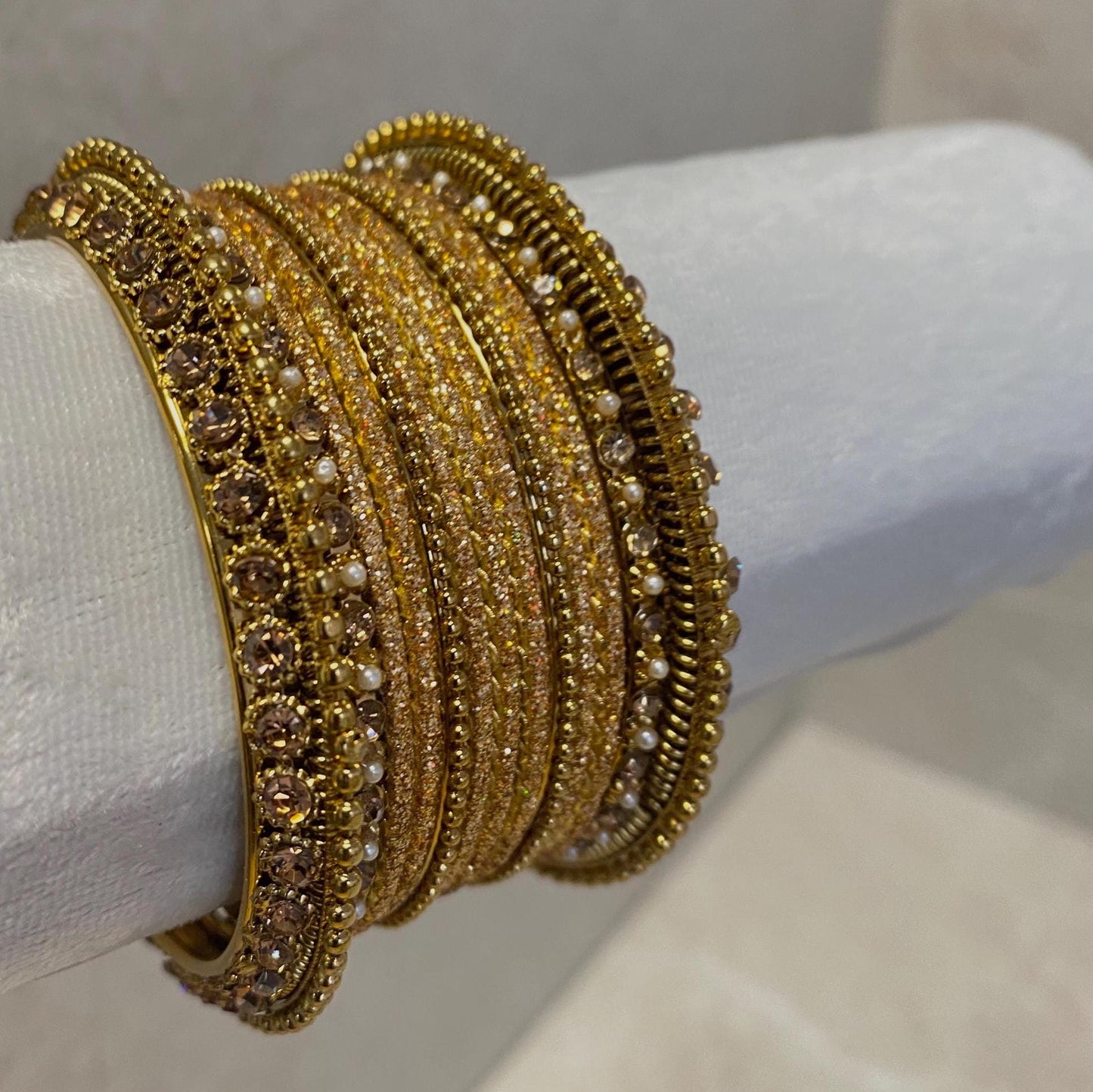 Mini Gold Bangle Set Both Arms - 2.4 Only /Pakistani/Jewellery/ Fashion Bracelet/Gift for Women