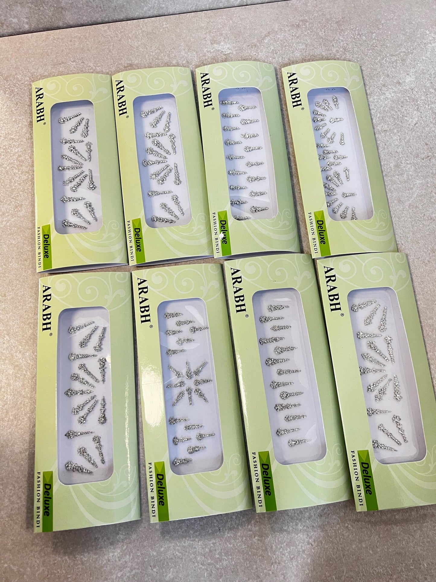 Silver Crystal Bindi Pack /Bindiya/ Chanlo/ Indian Accessory/ Forehead