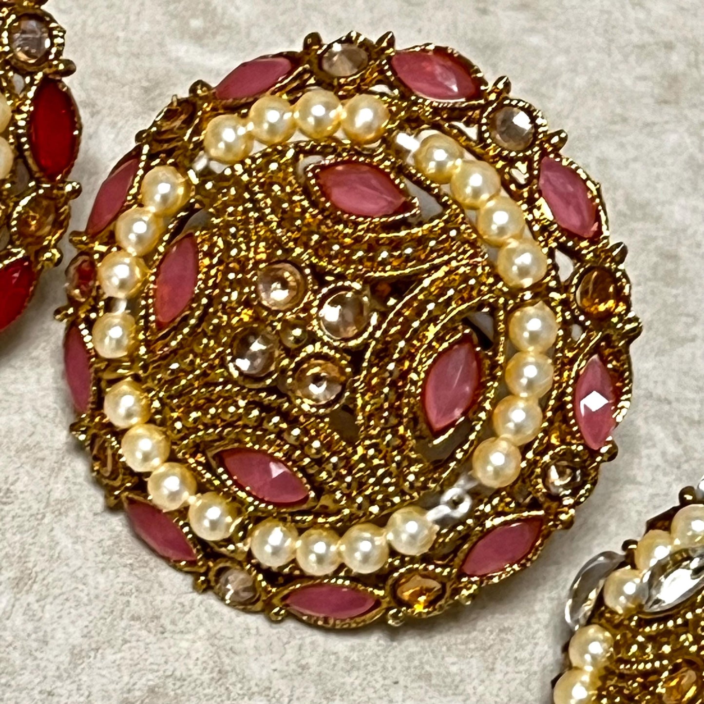 Medium Ring - White/ Fashion Jewellery/ Gift for Women/Indian/Pakistani style/ Slightly Imperfect/ Clearance