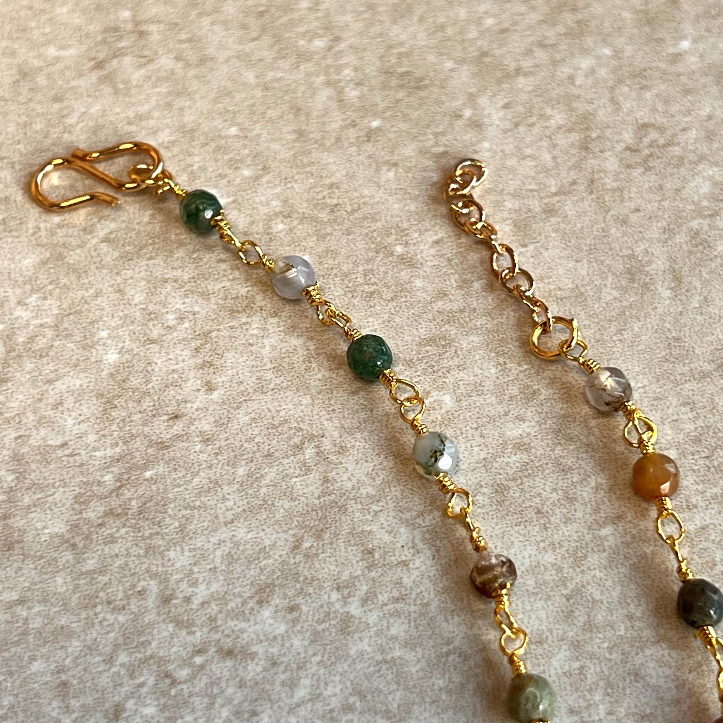 Unique Stone Anklet /Indian/ Pakistani Style Jhanjra/ Foot Accessory