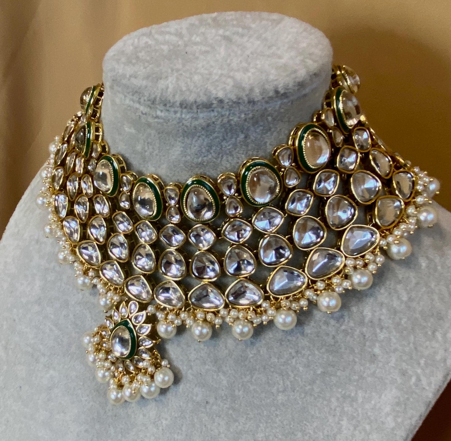 Faux Kundan Choker Set Earring/ Tikka/ Tikli/ Indian/ Pakistani/Fashion Jewellery/ Gift for Women