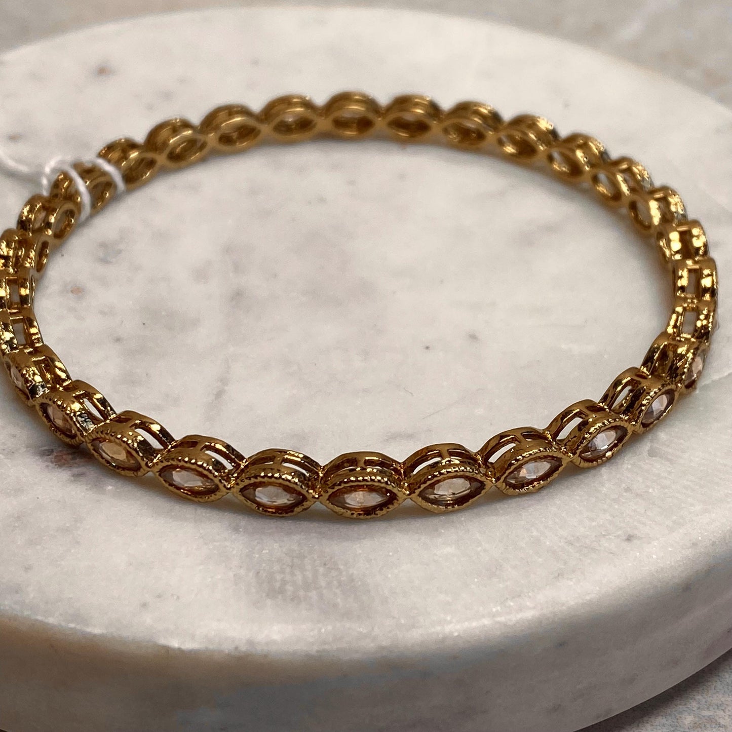 Antique Gold Champagne Zircon Crystal High Quality 1 x Single Bangle Bracelet Indian Pakistani Bollywood Fashion Jewellery Gift for Her SALE