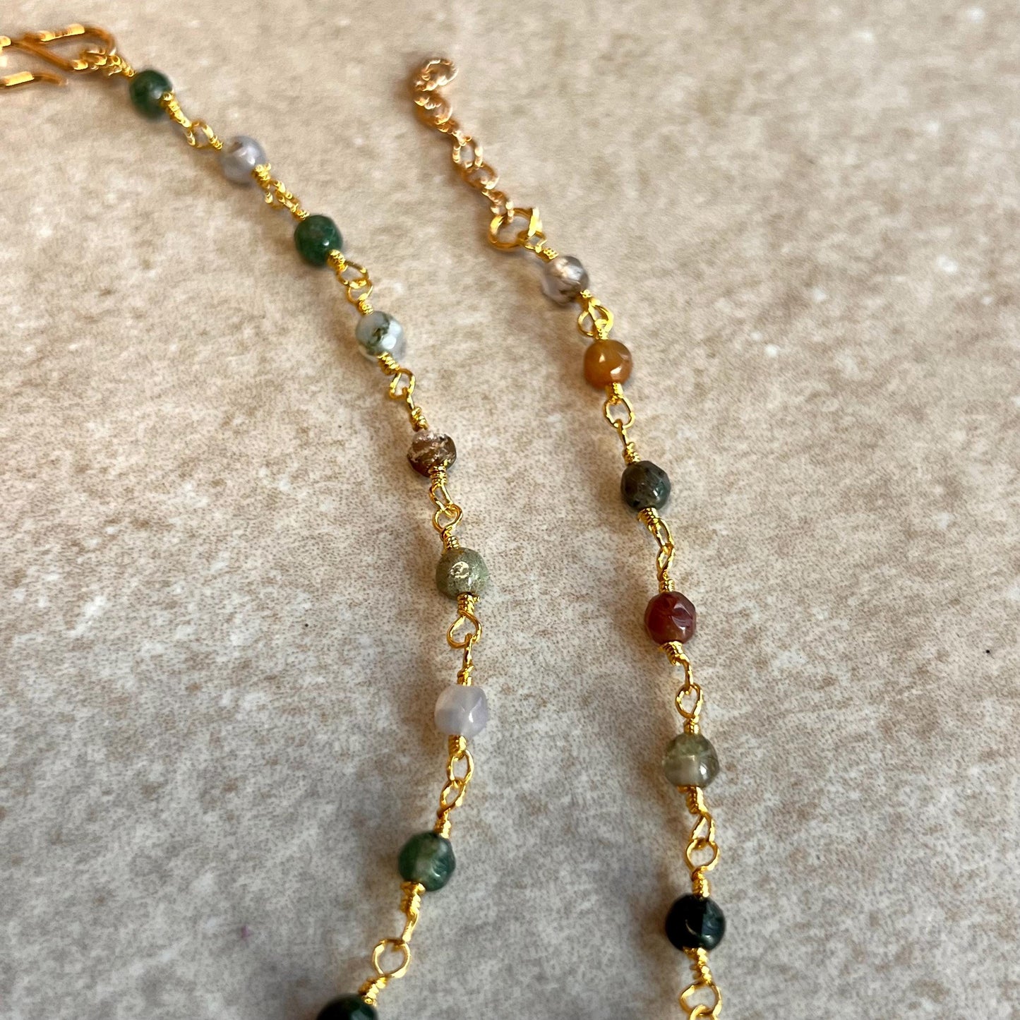 Unique Stone Anklet /Indian/ Pakistani Style Jhanjra/ Foot Accessory