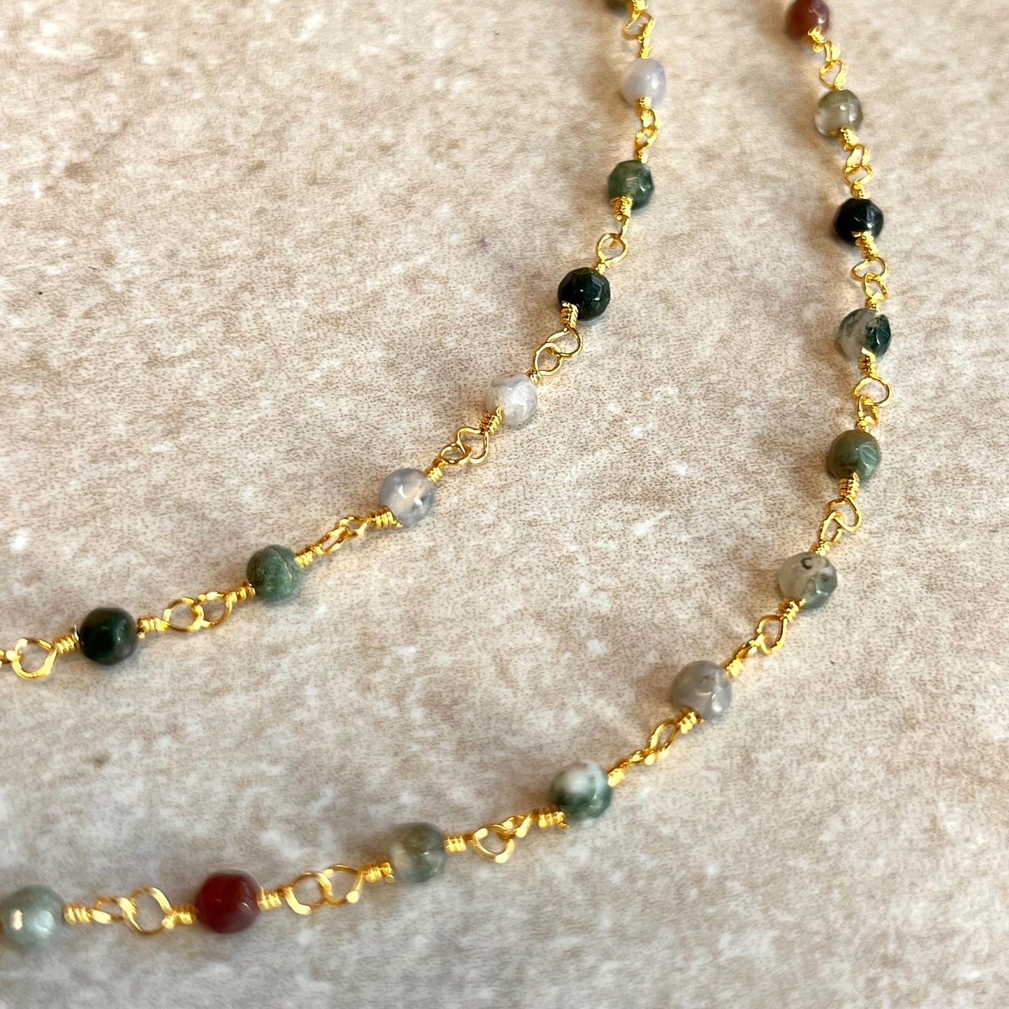 Unique Stone Anklet /Indian/ Pakistani Style Jhanjra/ Foot Accessory