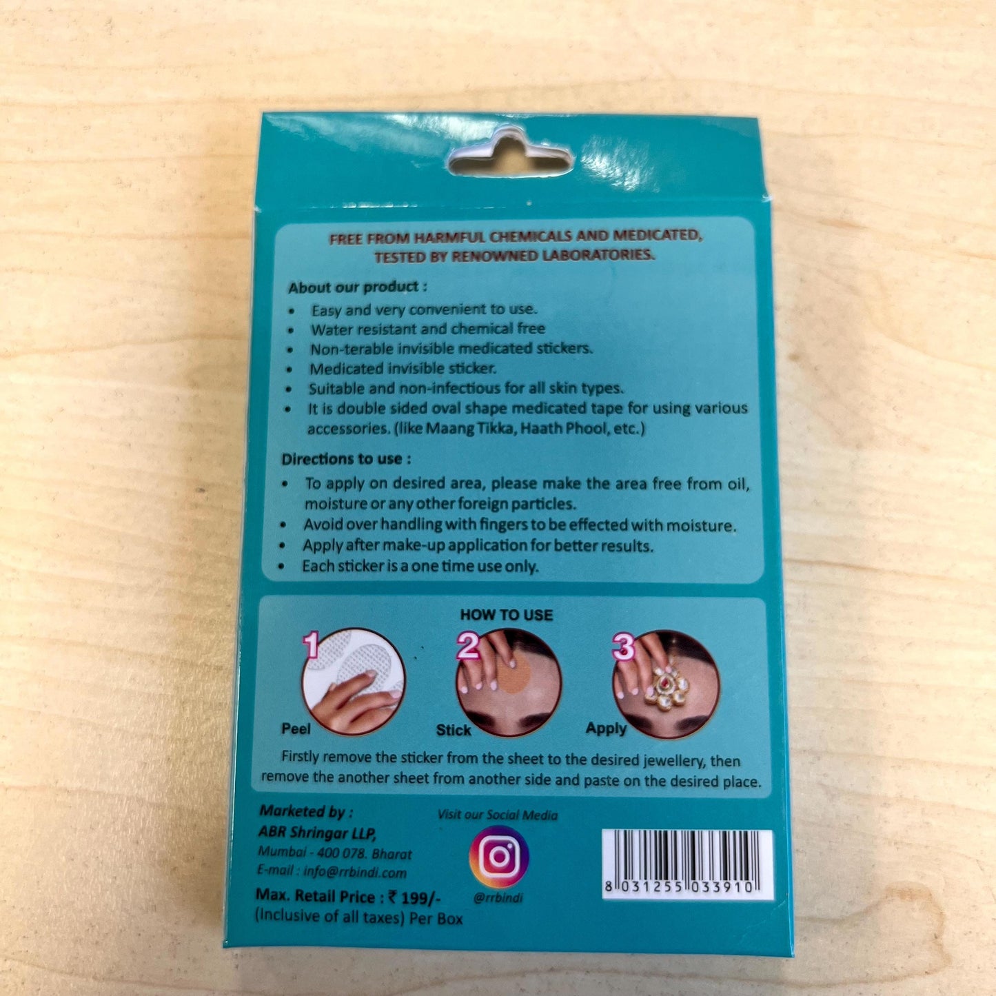 Multipack Support for Earring and Tikka Bridal Essential Indian Pakistani Wedding Maang Tikka Earring Sensitive Skin Invisable Must Have Kit