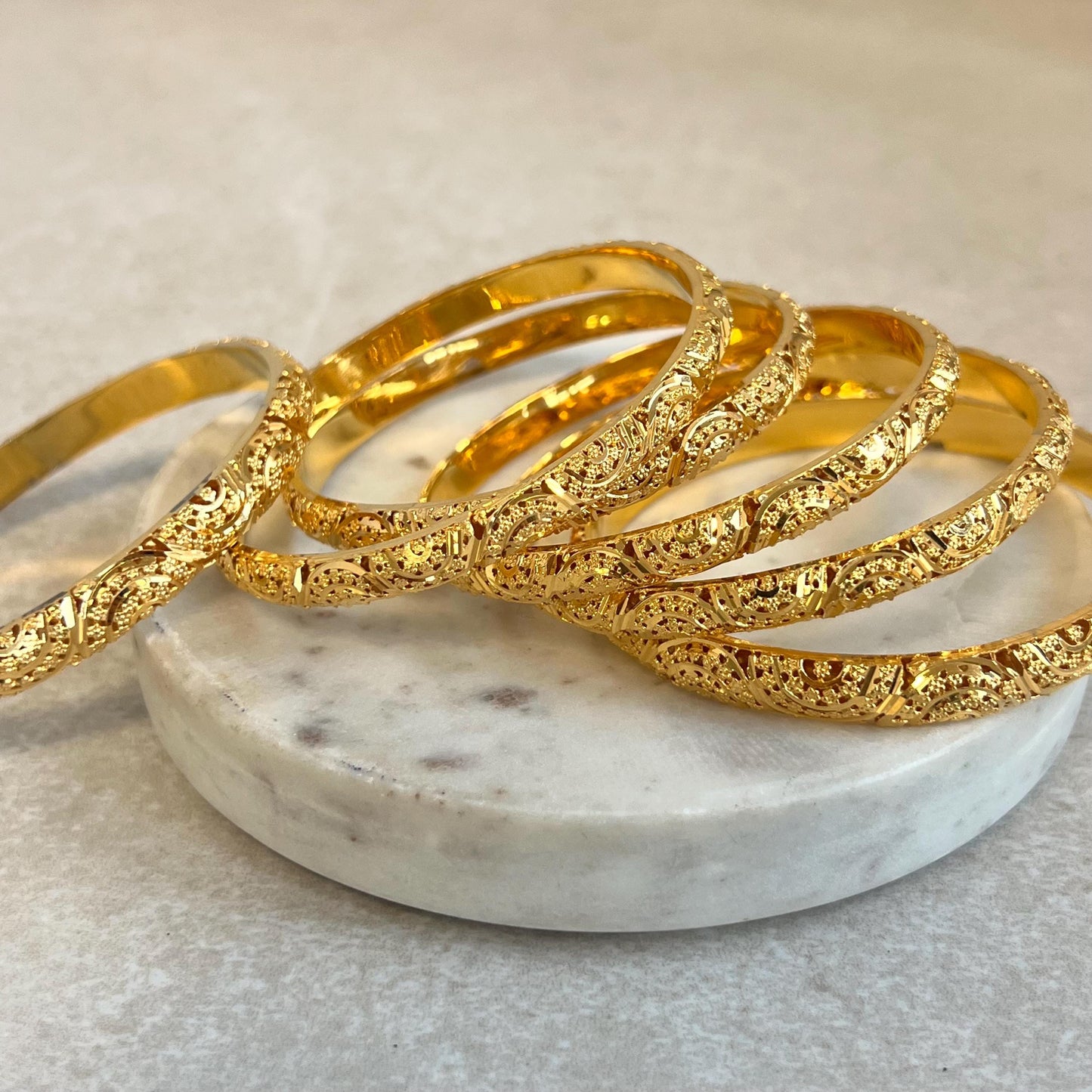 Unique Bangle with Design Bright Gold Indian Pakistani Traditonal Jewelley Fashion Bracelet. Choose size wedding Special Occasion Imperfect