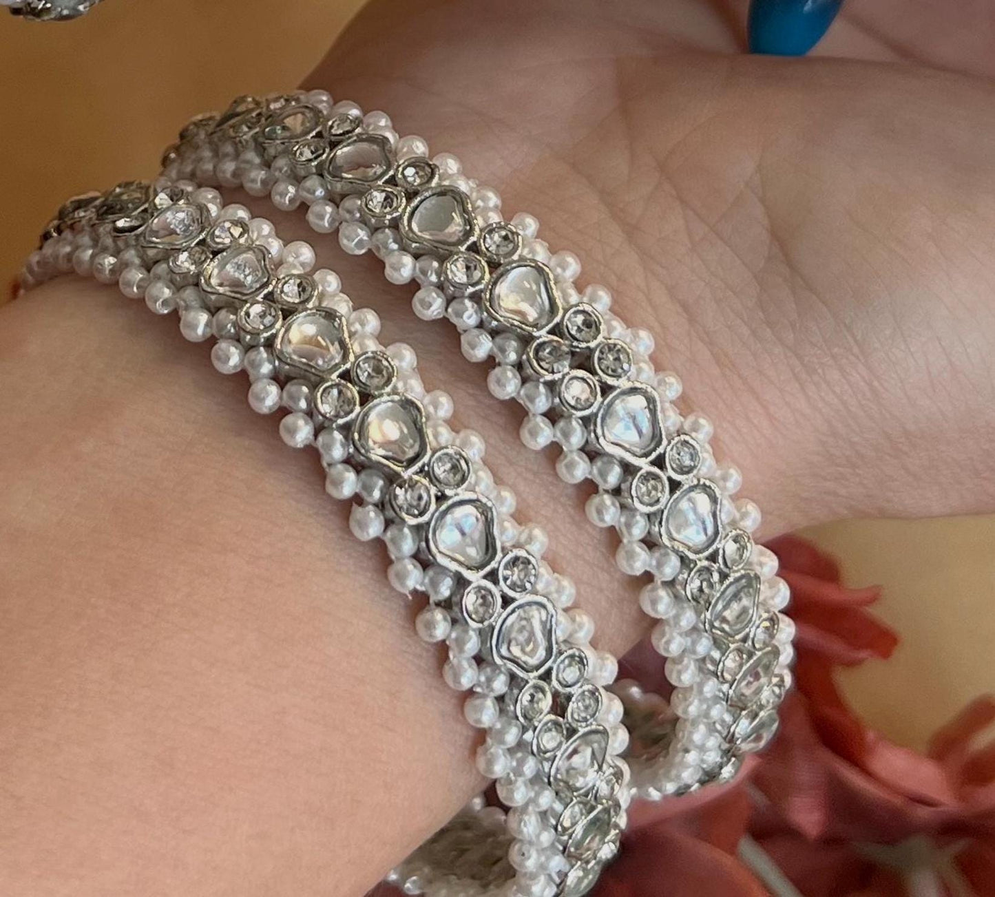 Set of 4 Silver Mirror Bangles/Indian Bangles/Mirror Bangles/Silver Bangles/ Pakistani/Jewellery/ Fashion Bracelet