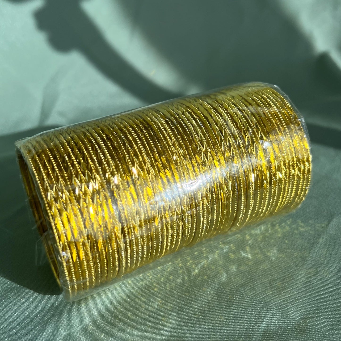 Yellow Shinny Single Bangles - Set of 12 - 2.4 Bangles/ Indian Bangles/Braclets/Indian & Pakistani Jewellery