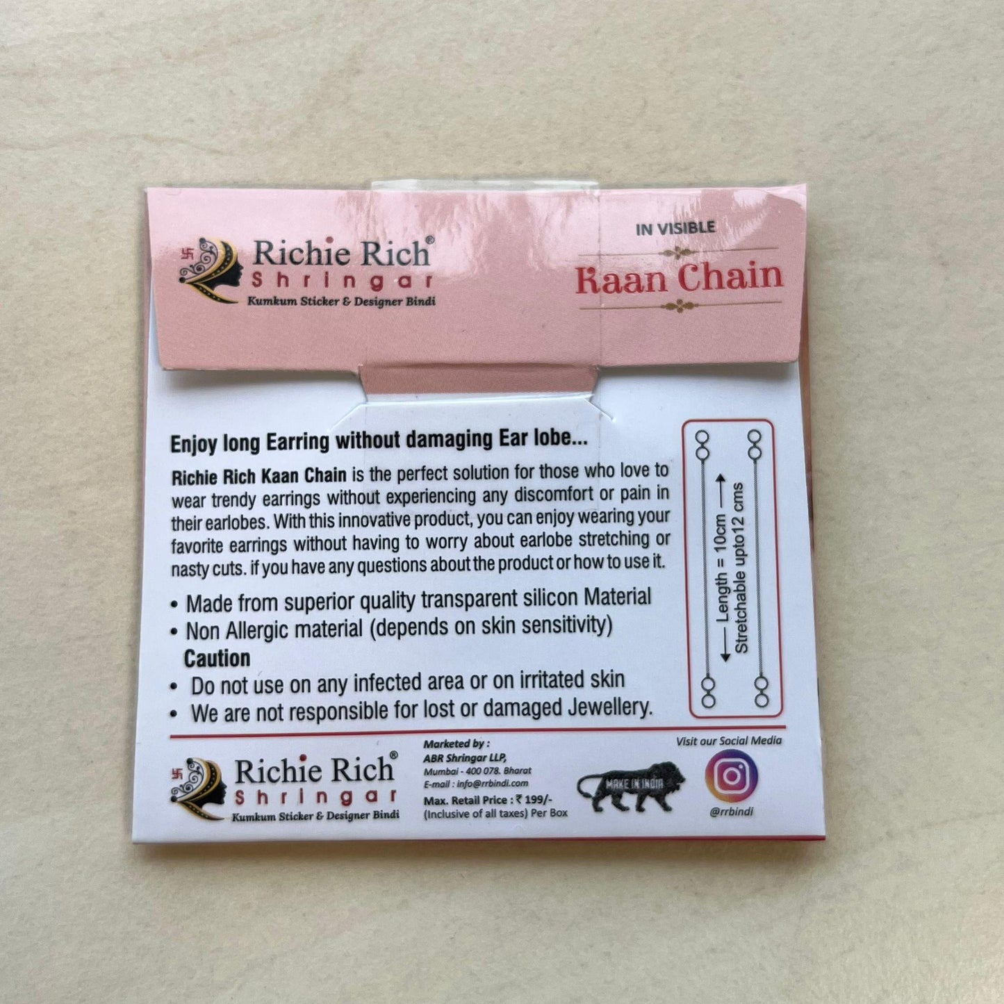 Kaan Chain Invisible Earring supports sahara chains for Heavy Earring 2 sets of chains Indian Pakistani Wedding Bride