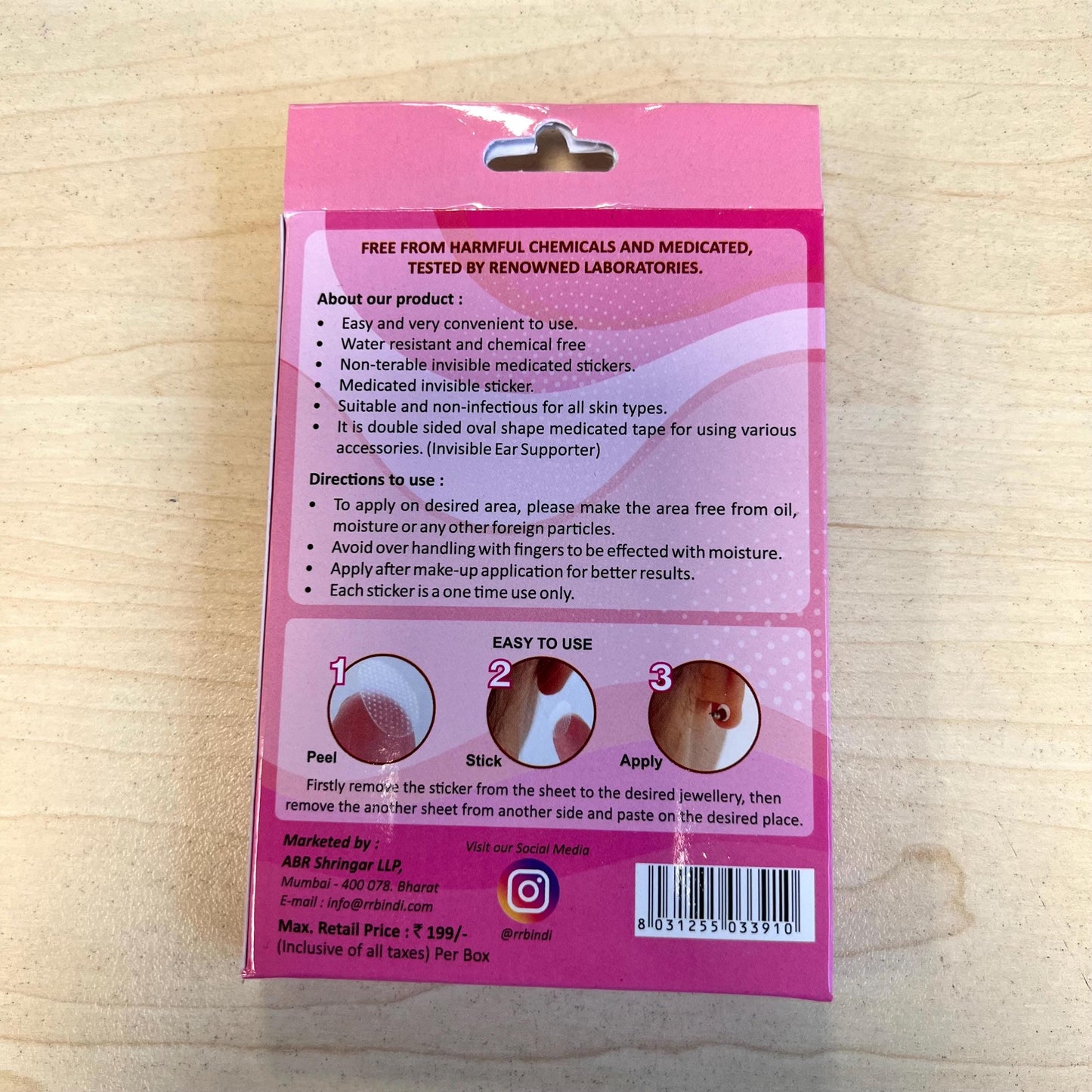Multipack Support for Earring and Tikka Bridal Essential Indian Pakistani Wedding Maang Tikka Earring Sensitive Skin Invisable Must Have Kit