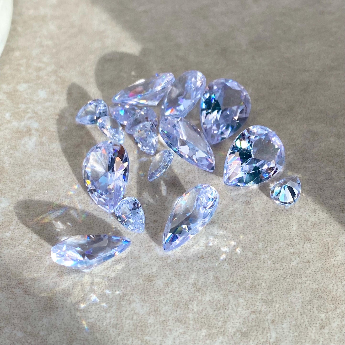 Zircon Crystal Clear Champagne Jewellery Making High Quality Sparkly Fashion Design Jewellery Tear Drop Stones Arts Craft Project