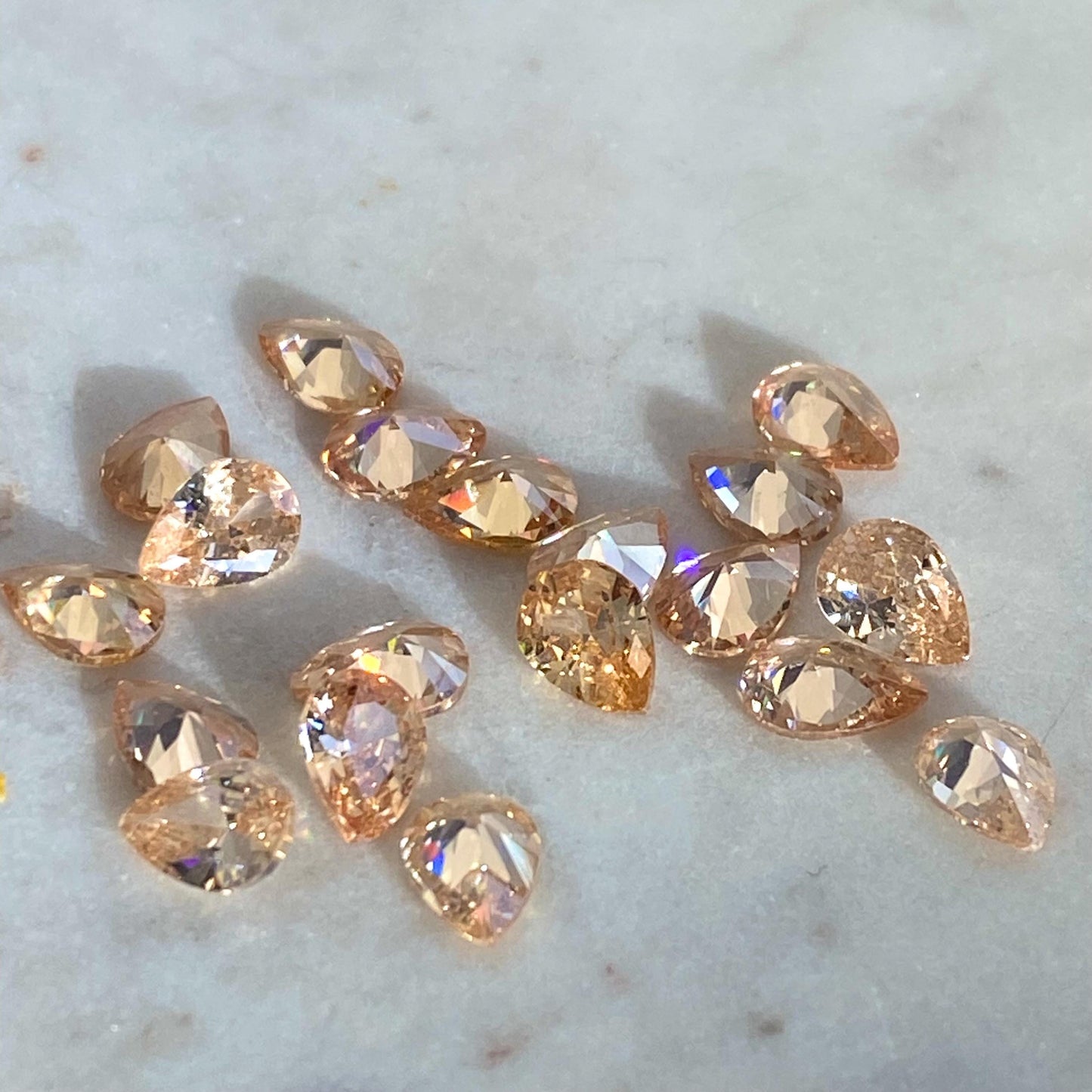 Zircon Crystal Clear Champagne Jewellery Making High Quality Sparkly Fashion Design Jewellery Tear Drop Stones Arts Craft Project