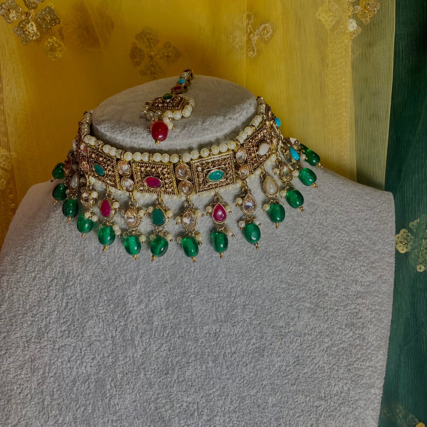 Multicolour Indian Choker Set