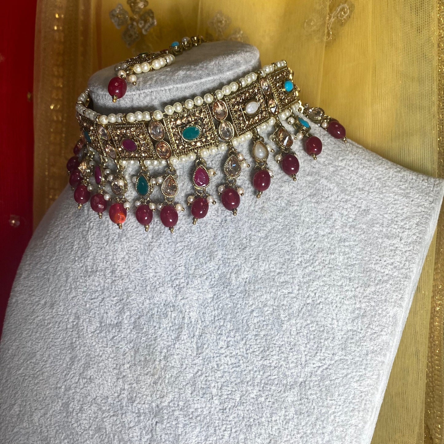 Multicolour Indian Choker Set