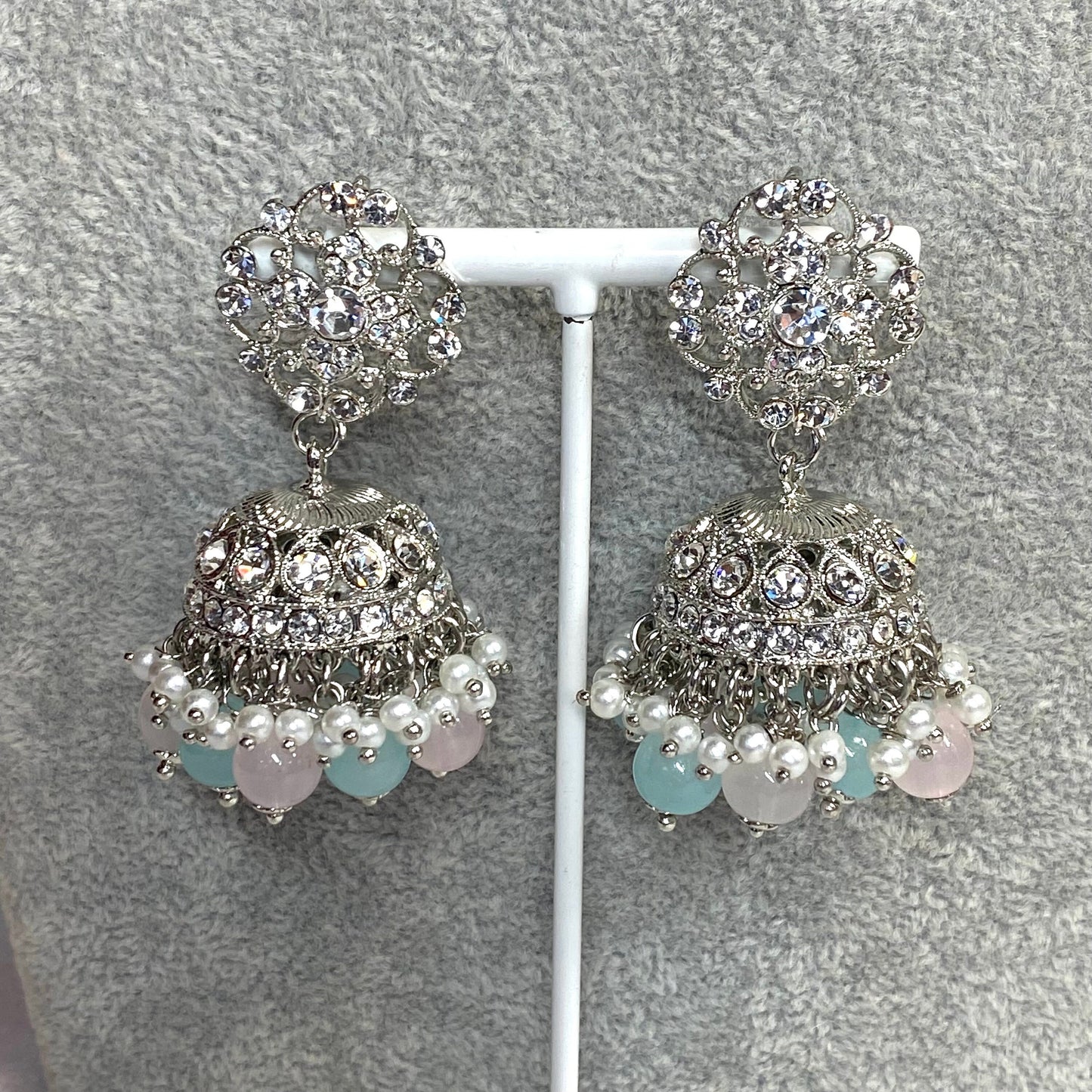 Silver choker set - pastels