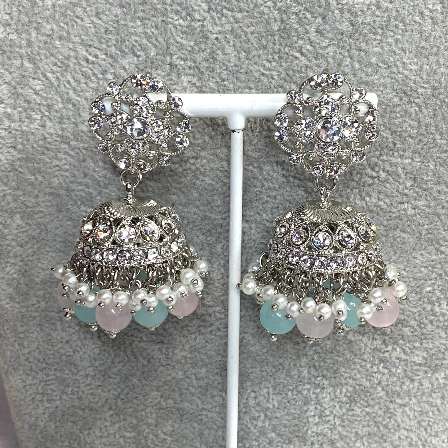 Silver choker set - pastels