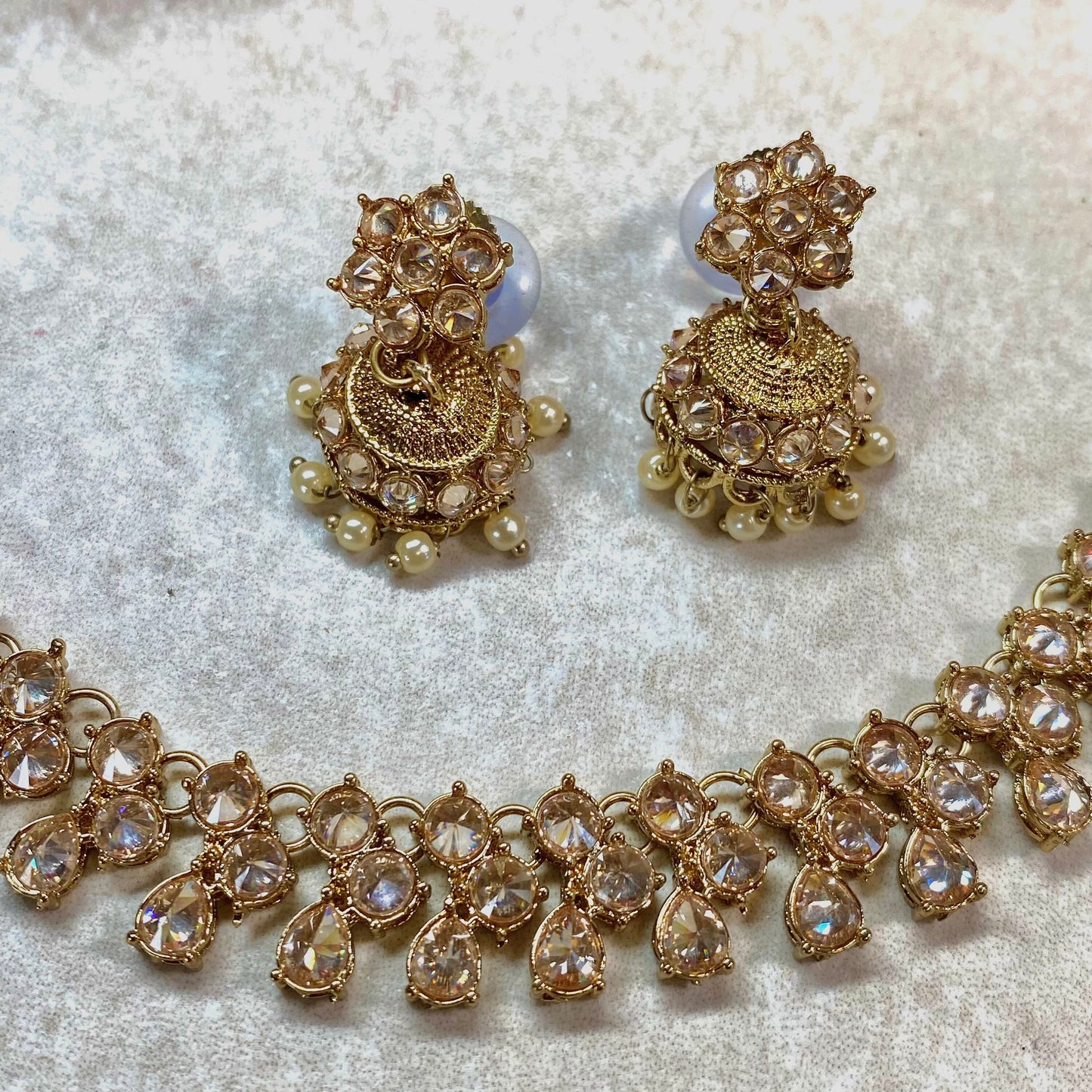 Slim Simple Necklace and Earrings